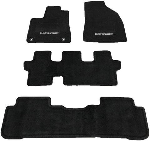 Carpet Floor Mats - Black for Highlander 2020